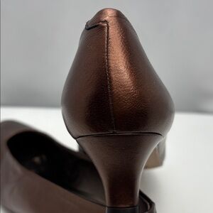Vintage Golo Metallic Bronze Leather Women 6.5 1980s Power Pump #249